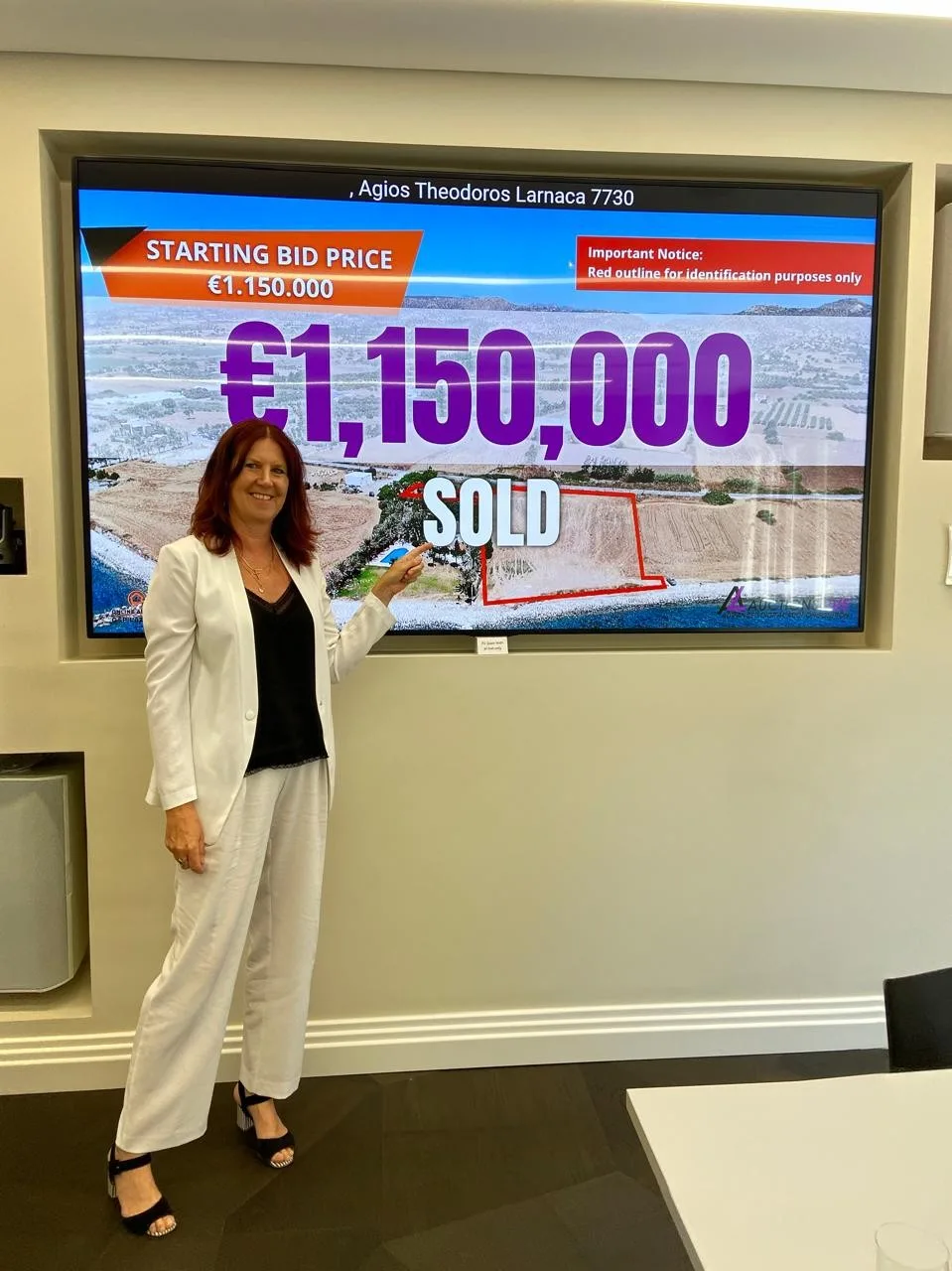Digital property auction programme — sold result